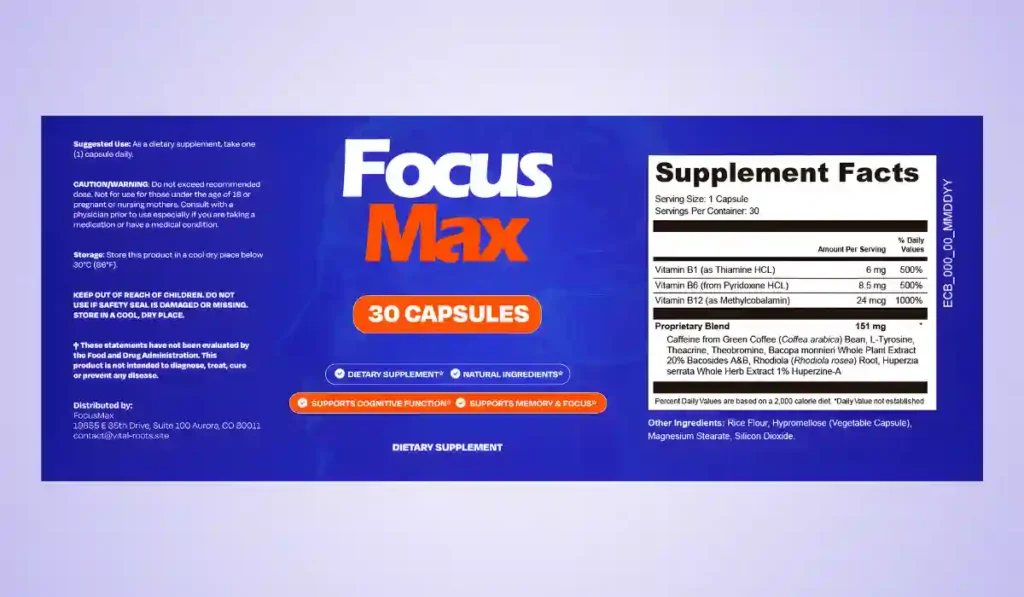 FocusMax Ingredients